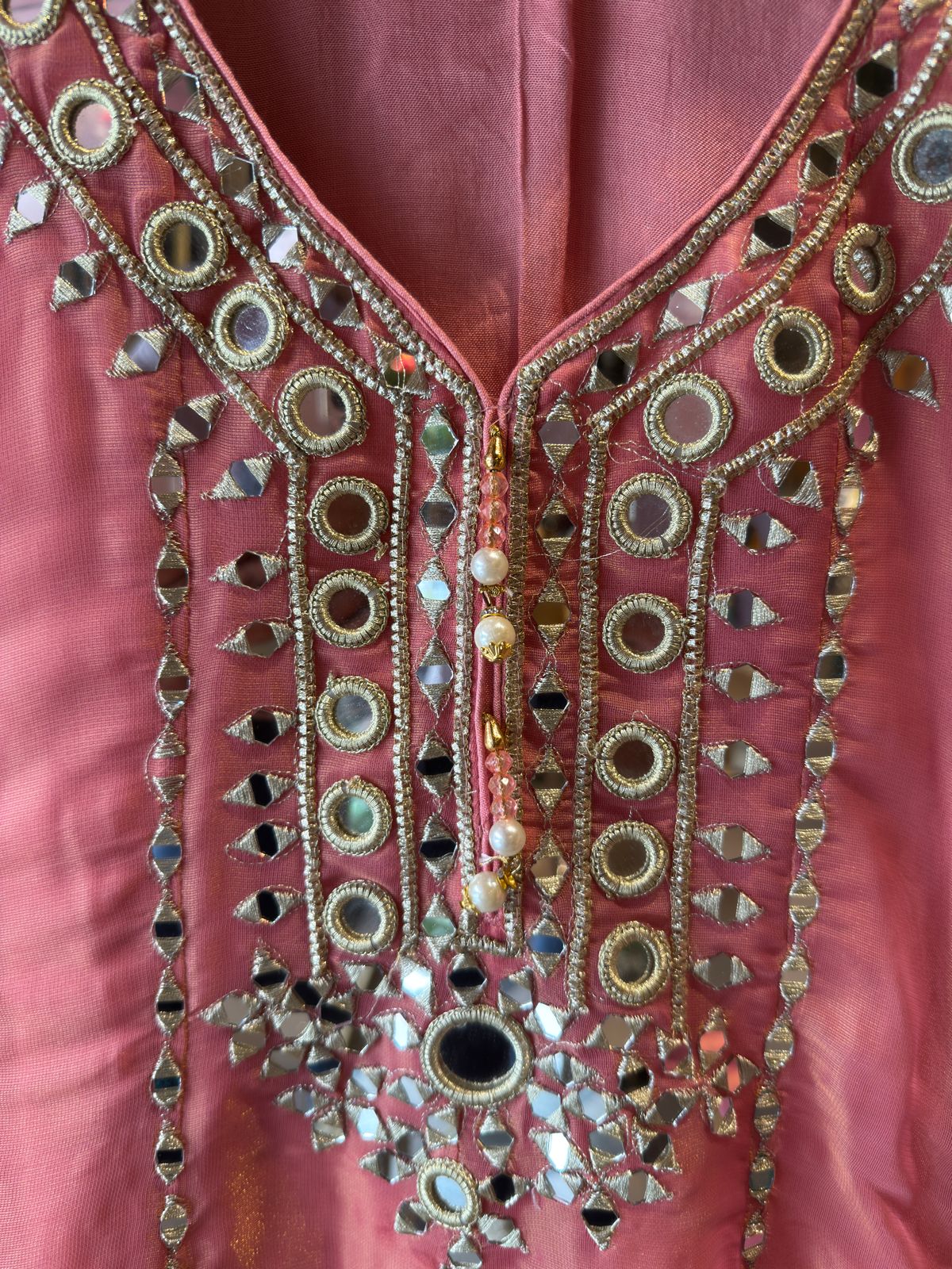 Shimmer Stitched anarkali set